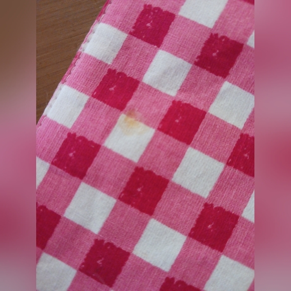 Set Of 4 Adorable Reversable Placemats Blue Floral Red Plaid Nice Size - Picture 6 of 10